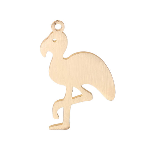 Aluminum Alloy Pendants Flamingo Matt Gold 52mm (1)