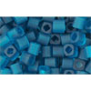 cc7bdf - Toho cube beads 3mm transparent-frosted teal (10g)