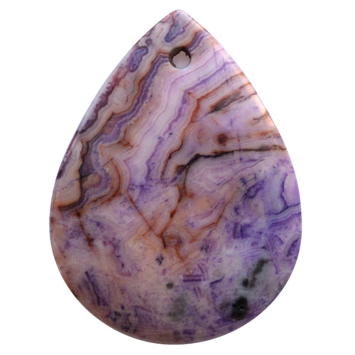 Pear pendant blue Crazy lace agate purple 3.8x5cm (1)