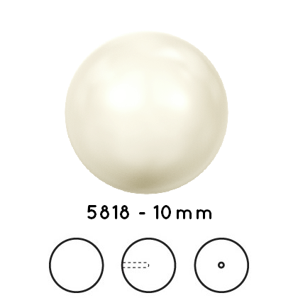 Buy Swarovski 5818 Half drilled - Crystal creamrose pearl -10mm (4)