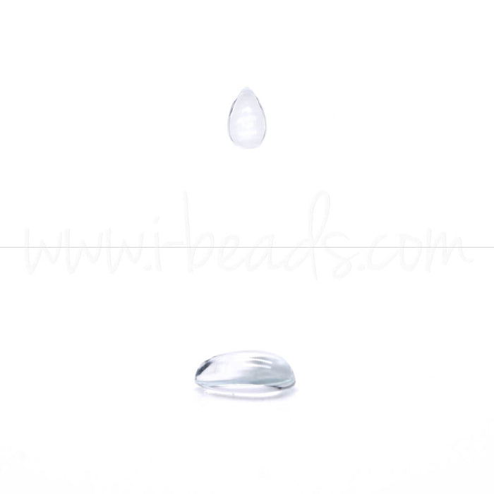 Aquamarine pear cabochon 5x3mm (1)