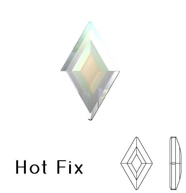 2773 Swarovski hot fix flat back Diamand Shape rhinestones crystal AB 5x3mm (10)