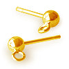 Buy Ear stud 4mm ball with loop metal gold plated (4)