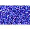 cc87 - Toho beads 15/0 transparent rainbow cobalt (5g)