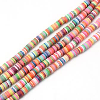 Heishi beads strand 3mmn mixed color polymer clay 40cm (1)