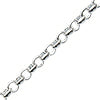 Buy Rollo chain with 3.8mm rings metal silver plated (1m)