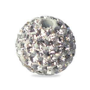 Buy Premium shamballa style half drilled beads crystal 8mm (2)