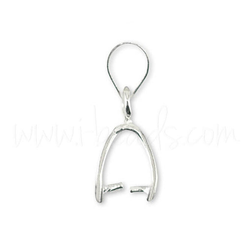 Buy Pendant pinch bails silver plated 12mm (4)