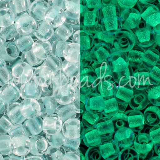 Buy cc2723 - Toho beads 11/0 Glow in the dark baby blue/bright green (10g)