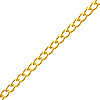 Curb chain with 2.4mm rings metal gold plated (1m)