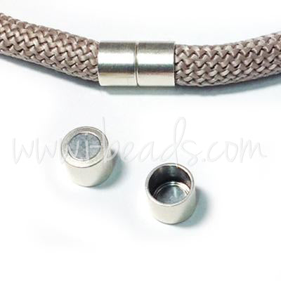 Magnetic clasp for 10mm cord silver plated (1)