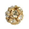 Buy Rhinestone ball crystal on metal gold finish 8mm (2)