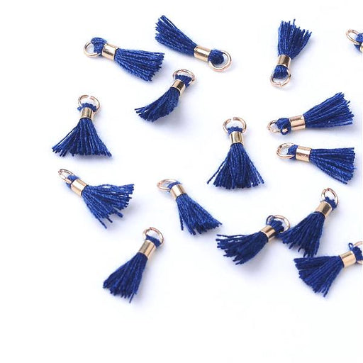 mini tassel with ring Marine Blue 15mm (5)