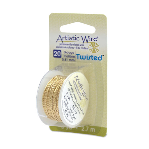 Buy Twisted Artistic Wire 20 gauge (0,81mm) non tarnished brass - 2,74 m
