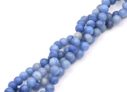 Buy Aventurine Blue round beads 8mm - 1 strand appx 47 beads 38cm (1 strand)