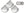 Beads wholesaler Matubo Ginko leaf SILVER 7.5mm 2 holes (10)