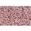 cc771 - Toho beads 11/0 rainbow crystal/ strawberry lined (10g)