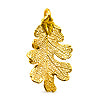 Buy Real lacy oak leaf pendant gold 24K 50mm (1)