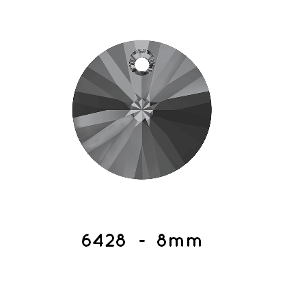 Buy Swarovski 6428 Xilion Pendant Crystal Silver Night -8mm (2)
