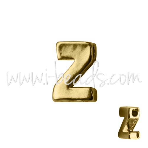 Buy Letter bead Z gold plated 7x6mm (1)