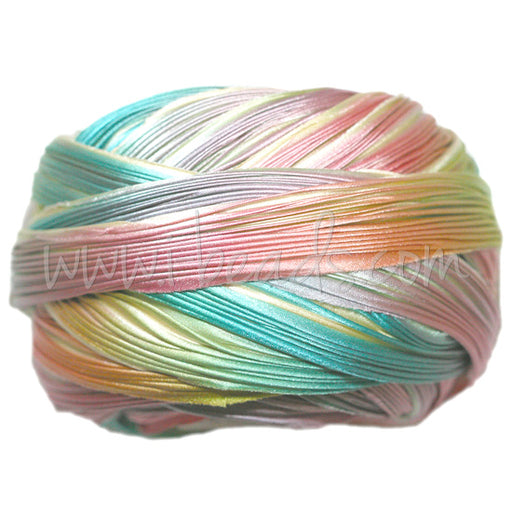 Shibori silk ribbon ecru borealis (10cm)