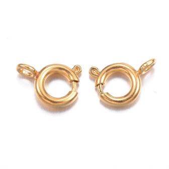 Buy Stainless Steel Bolt ring Clasps-gold color-5mm (5)
