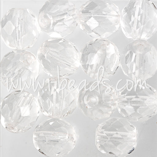 Czech fire-polished beads crystal 10mm (25)