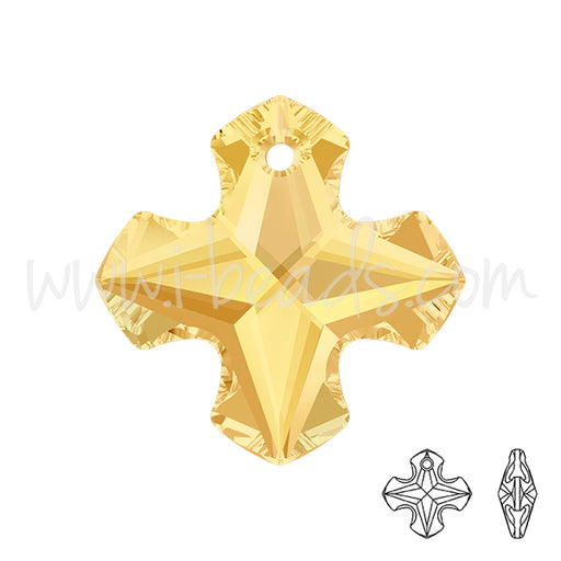 Buy Swarovski 6867 Greek cross pendant crystal metallic sunshine 14mm (1)