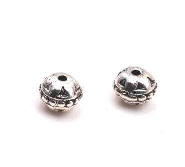 Buy Beads, round with ball, color antique Silver 8mm (2)