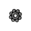 Buy Beaded heishi beads metal gunmetal plated 6mm (10)