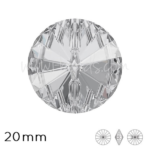 Buy Czech Crystal Rivoli Round Button 20mm (1)