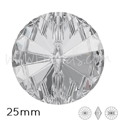 Czech Crystal Rivoli Round Button 25mm (1)