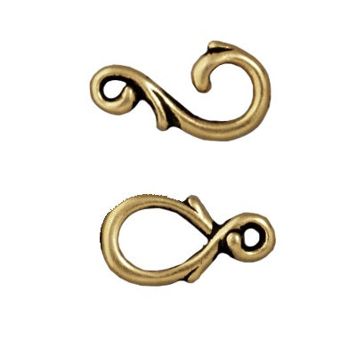 Hook Clasp flash gold Plated 13mm (1)